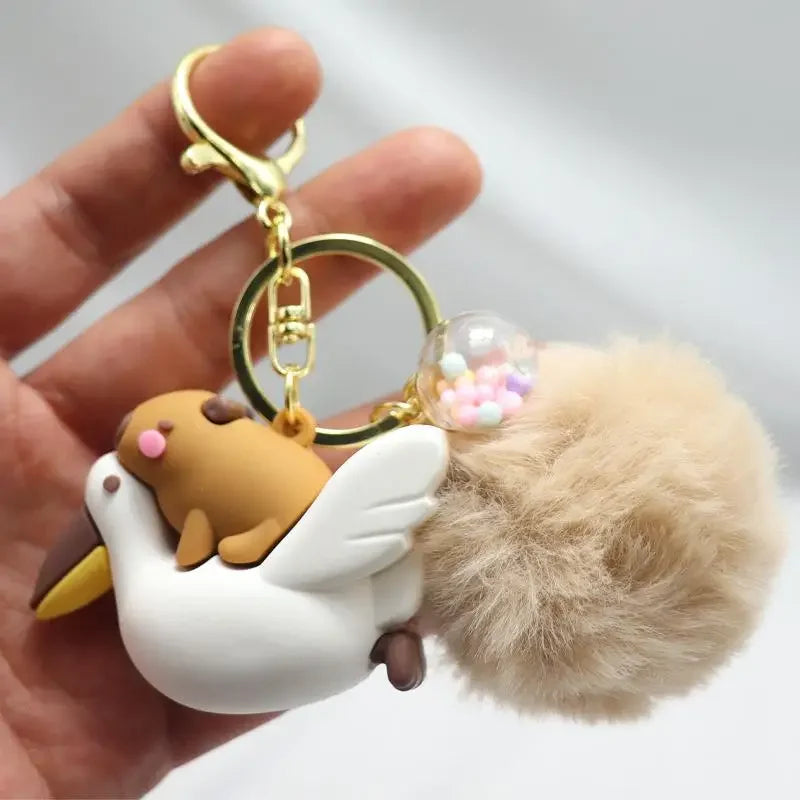 🌟🧸 Cute Capybara Buddy Keychains 🐶🐢🦆🐊