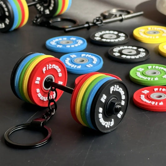 Barbell Keychain