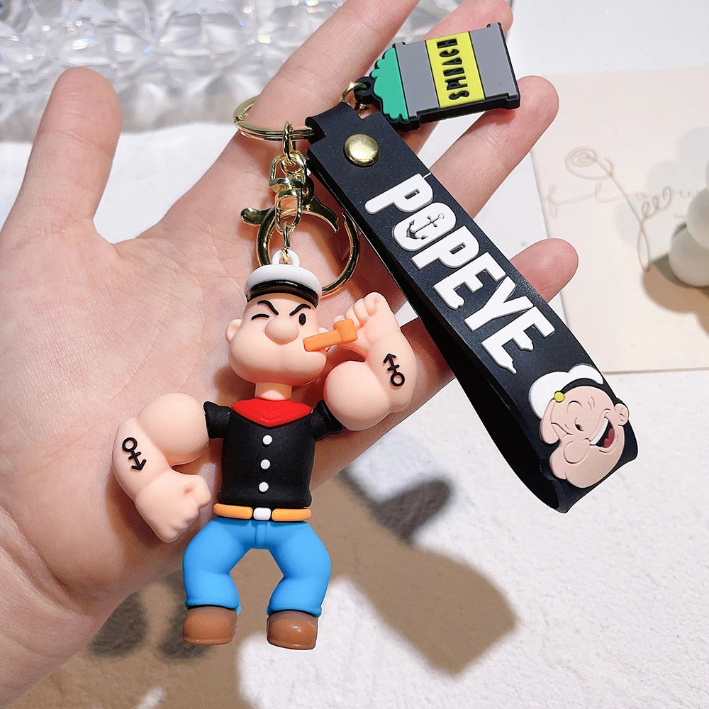 Popeye Cartoon Keychain Figure – Classic Collectible Gift