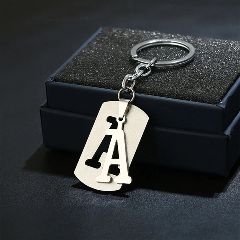 Stainless Steel A-Z Letters Keychain