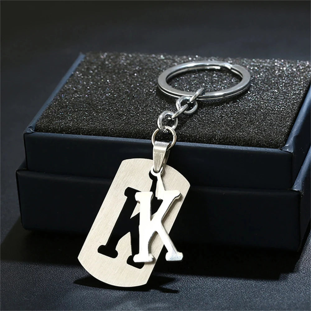 Stainless Steel A-Z Letters Keychain