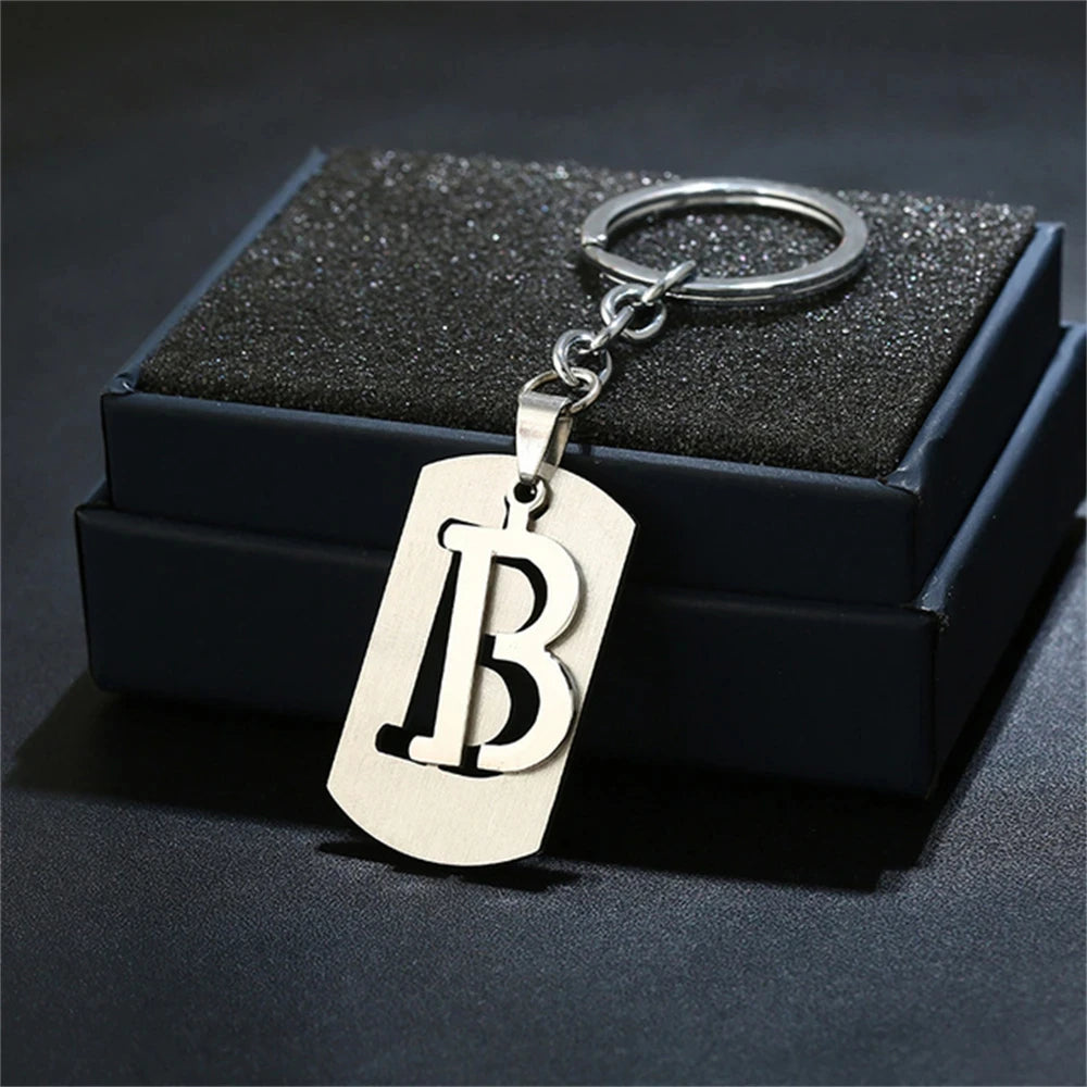 Stainless Steel A-Z Letters Keychain