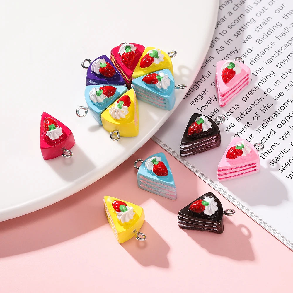 🍰✨Miniature Cake Slice Charms – Sweeten Your Style! ✨🍰