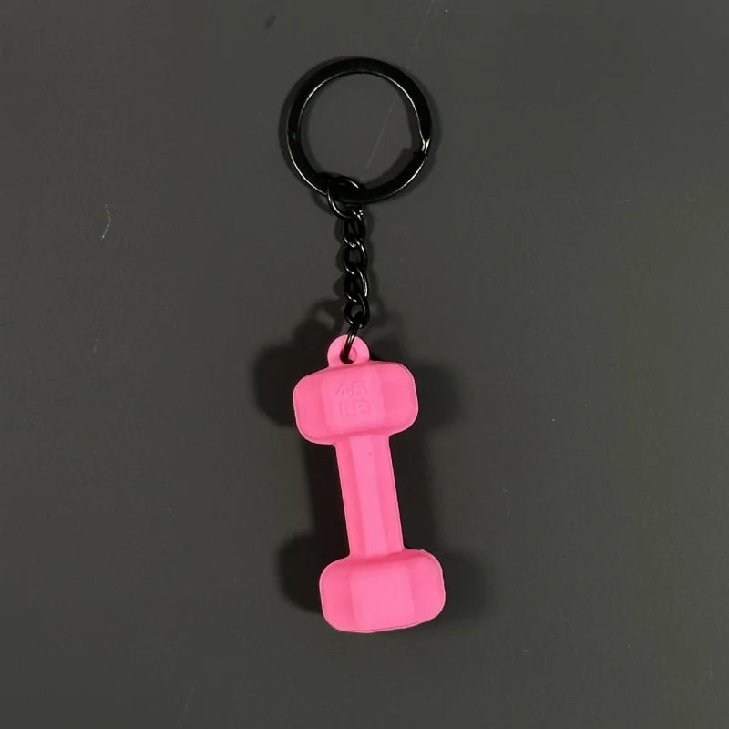 Barbell Keychain