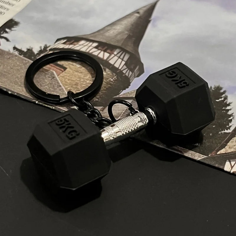 Barbell Keychain