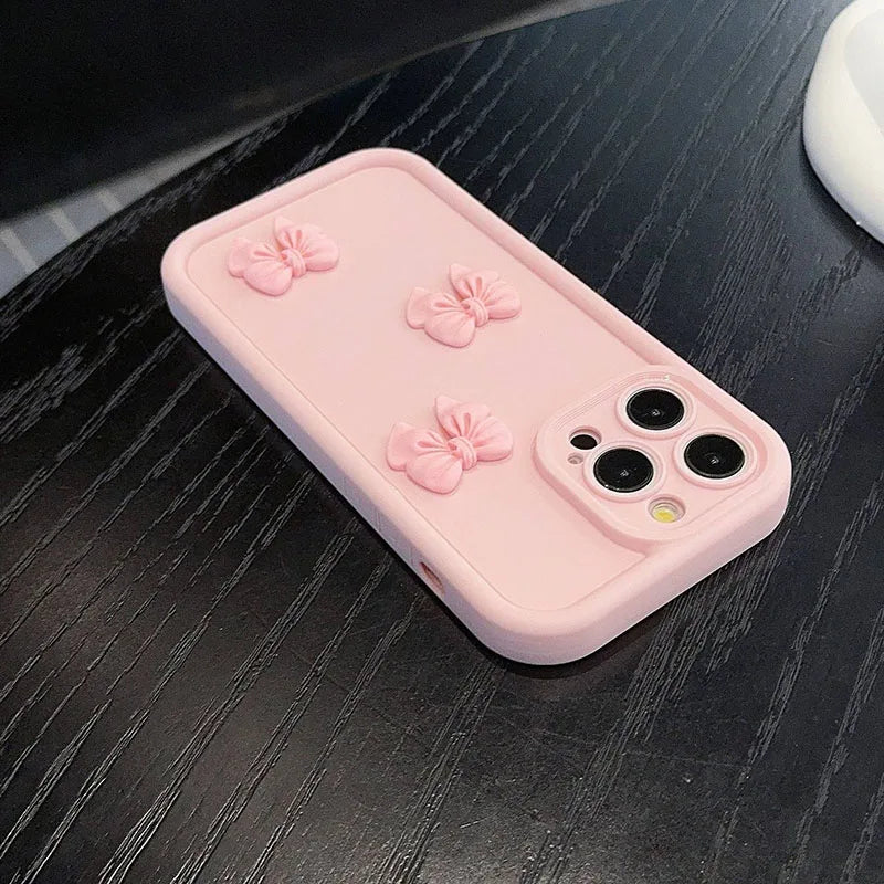 3D Pink Bow Tie Phone Case