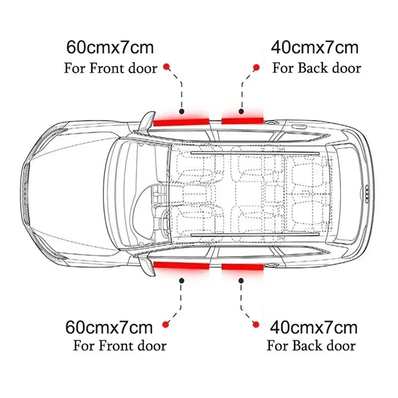 LED Illuminated Car Door Sill Protectors - GTI Edition