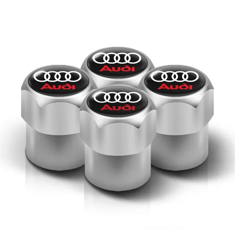 Luxury Metal Tire Valve Caps – Audi Edition