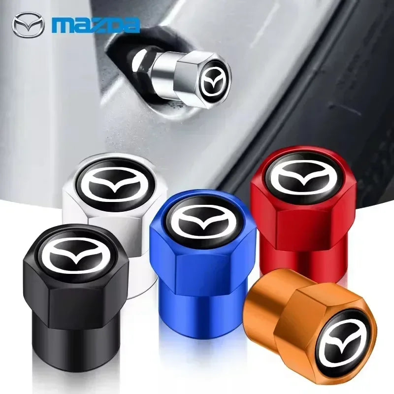 Mazda Logo Aluminum Tire Valve Caps