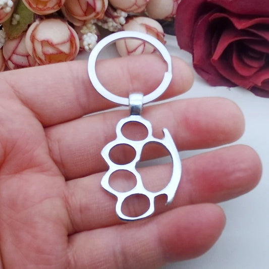 ⚡🔗 Mini Metal Knuckle Keychain 💎✨