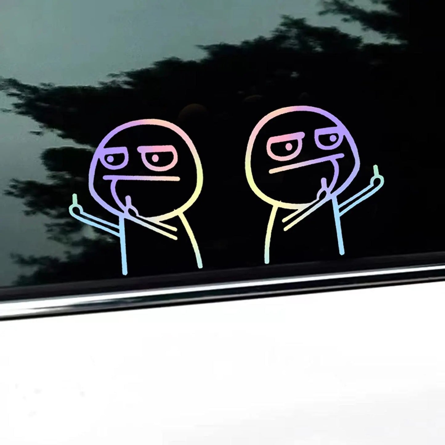 Reflective Evil Grin Car Decal