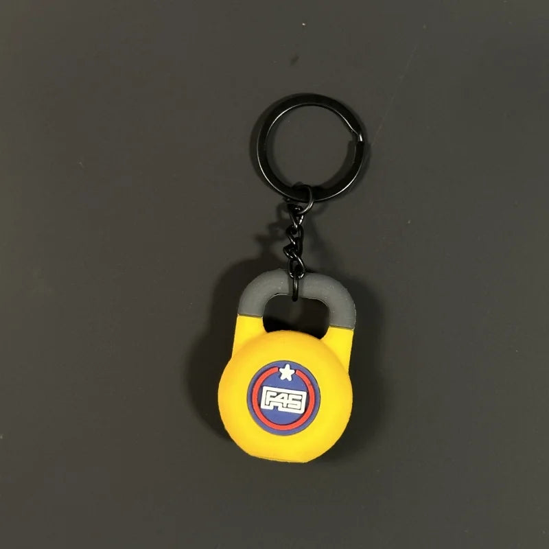 Barbell Keychain