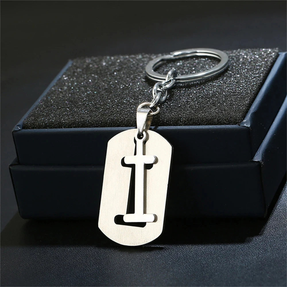 Stainless Steel A-Z Letters Keychain