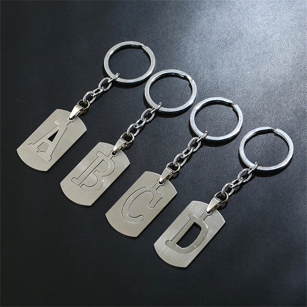 Stainless Steel A-Z Letters Keychain