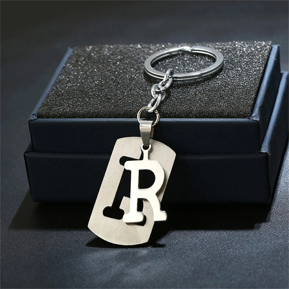 Stainless Steel A-Z Letters Keychain