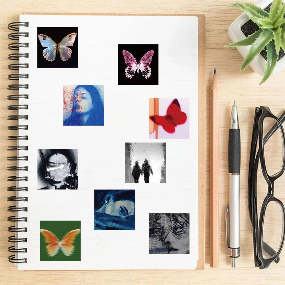 ✨ "Ethereal Aesthetic Collage – Butterfly &amp; Portrait Art Set" ✨