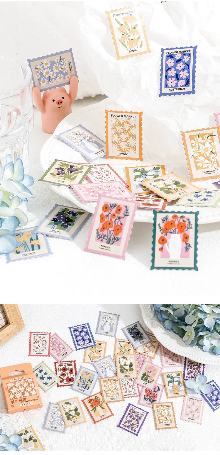 ✨💌 Vintage-Inspired Decorative Stamp Stickers 💌✨
