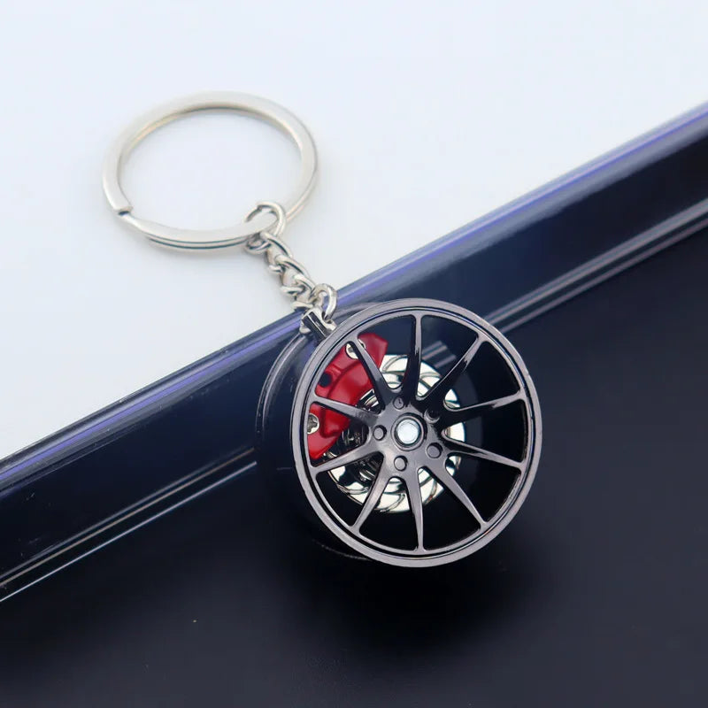 Racing Wheel Brake Caliper Keychain