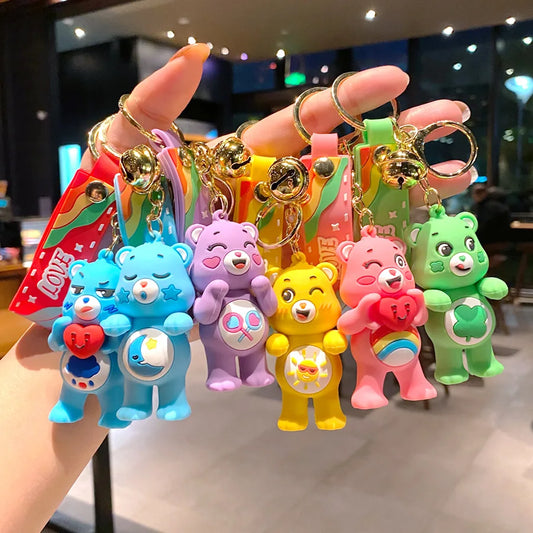 🐻 Colorful Bear Keychain Duo – Cute & Cheerful Accessory! 🌈
