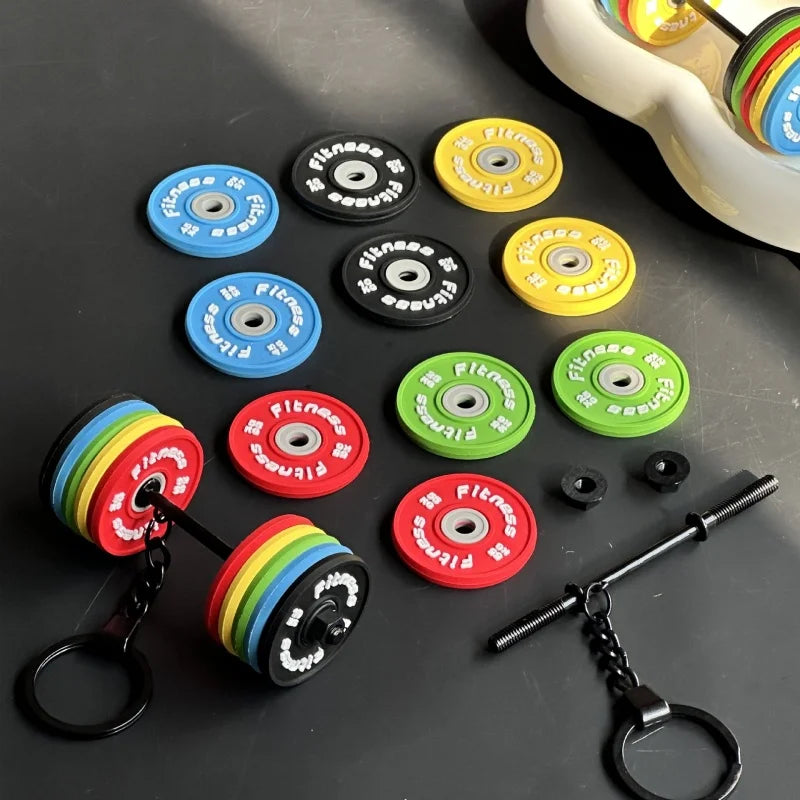 Barbell Keychain