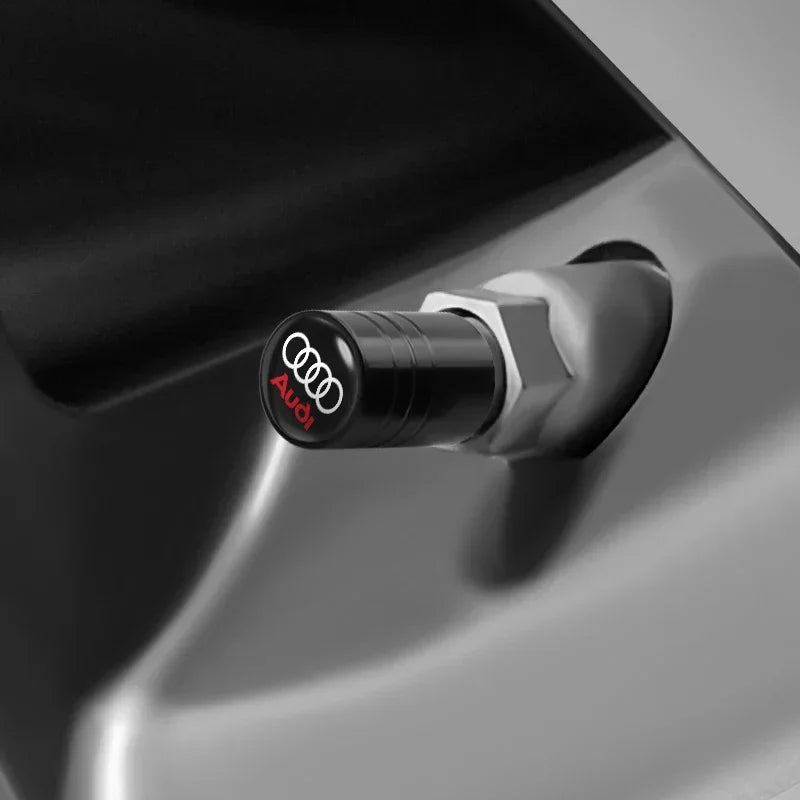 Luxury Metal Tire Valve Caps – Audi Edition