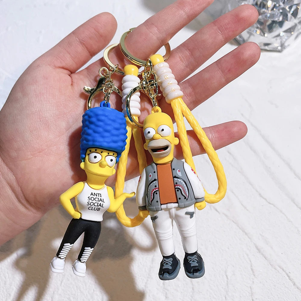 Cute Simpson's Character Keychains – Fun & Stylish Accessories!