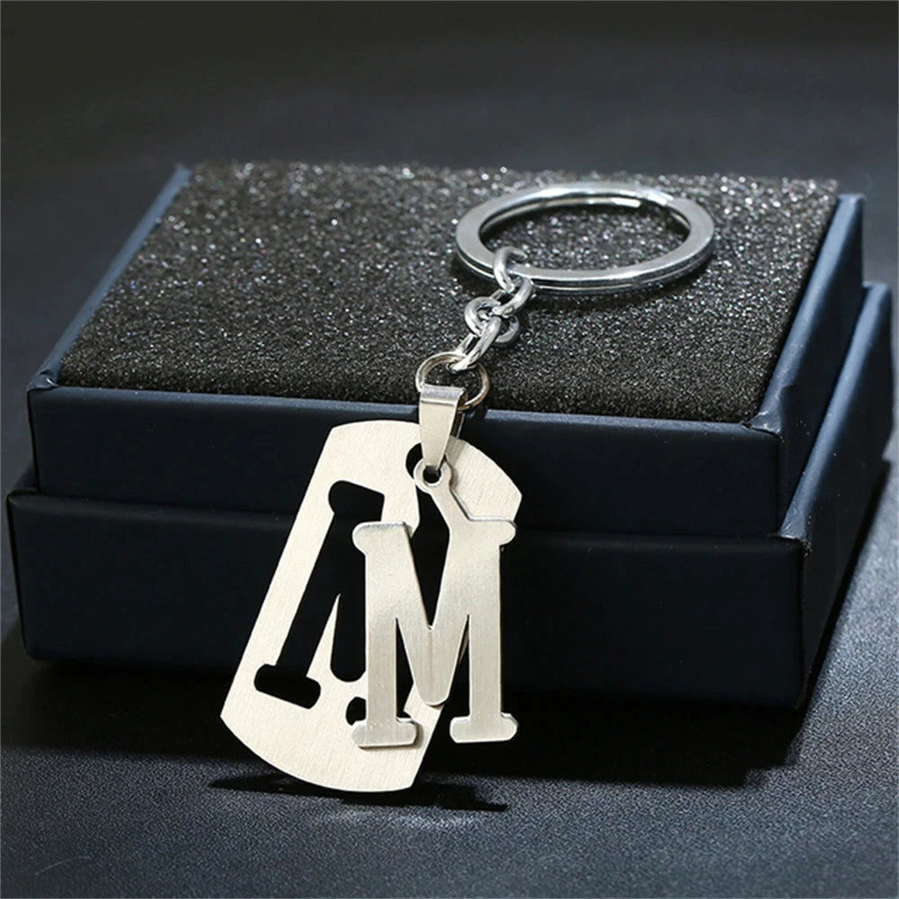 Stainless Steel A-Z Letters Keychain