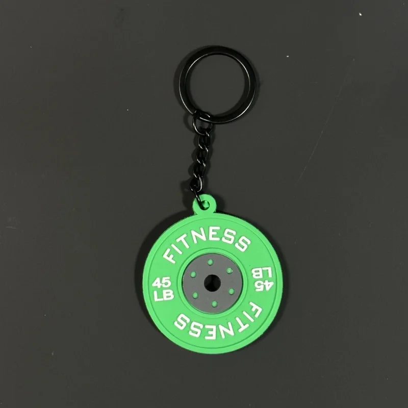 Barbell Keychain