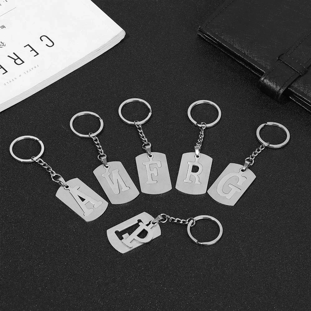 Stainless Steel A-Z Letters Keychain