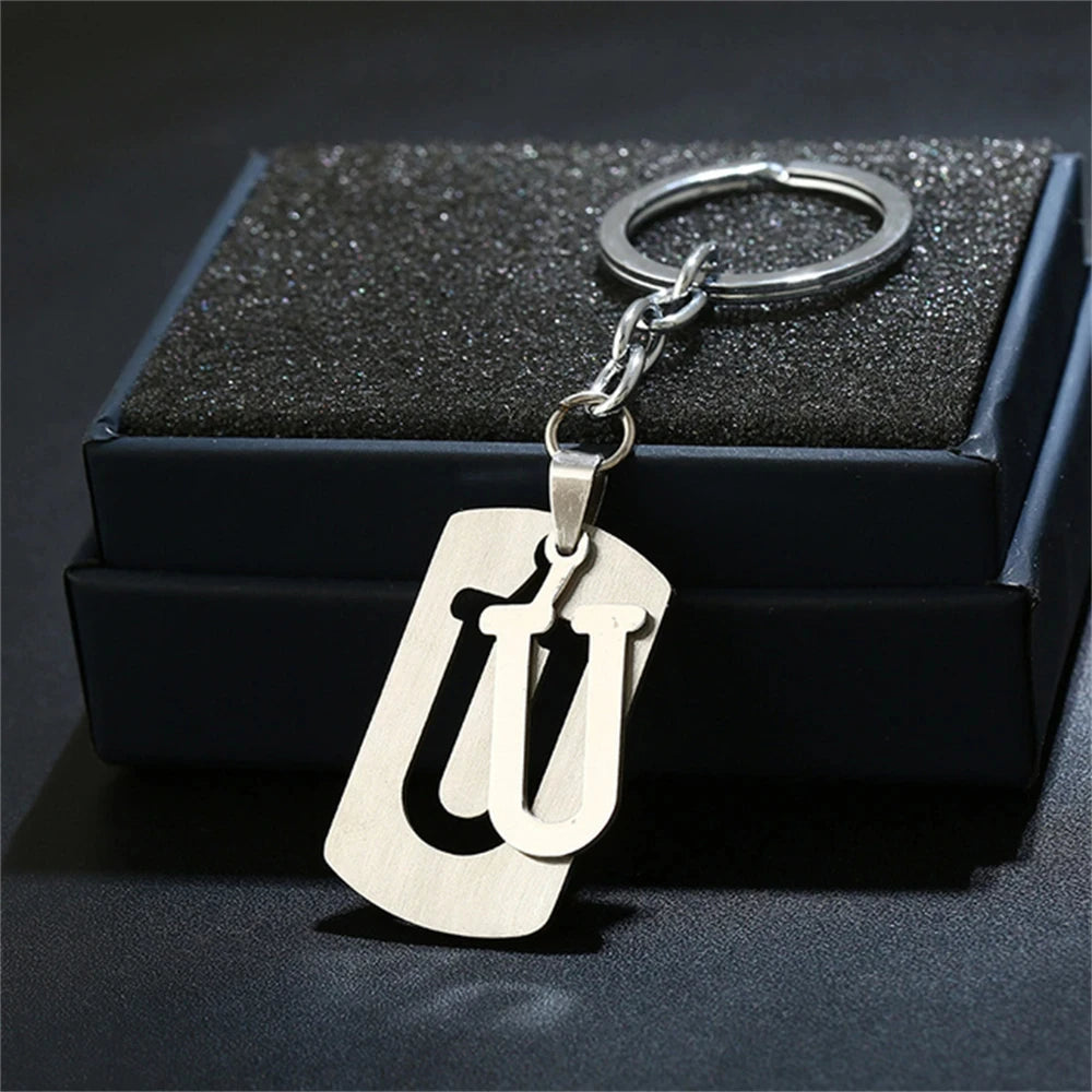 Stainless Steel A-Z Letters Keychain