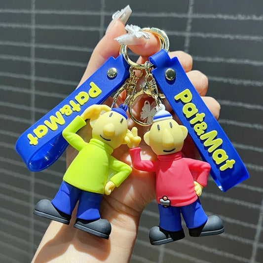 Pat & Mat Keychain Duo – Funny Cartoon Characters 🧰🔧