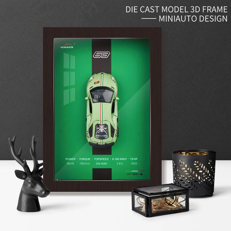 Luxury Sports Car Wall Art – 3D Model Display