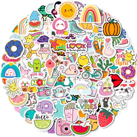 🌈✨ Whimsical Kawaii Sticker Pack/100pcs ✨🌈
