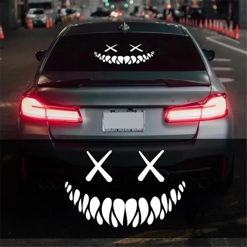 Reflective Evil Grin Car Decal